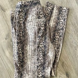 Express Snake Print Ankle Pants